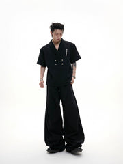 【25s Jun.】V-neck Padded Sportswear Set with Elegant Pleats