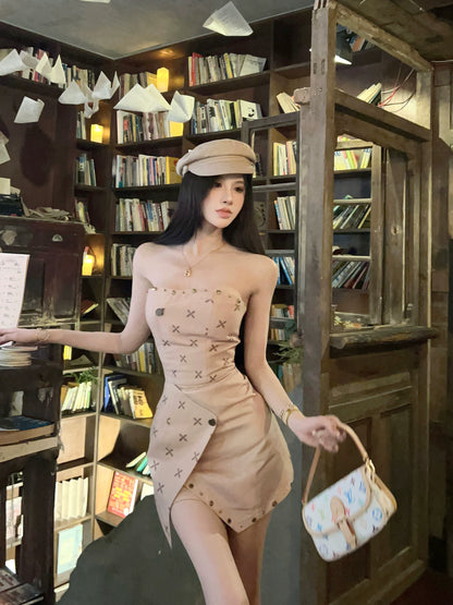 【25s Aug.】Sleeveless Strapless Floral Dress