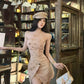 【25s Aug.】Sleeveless Strapless Floral Dress