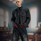 【25s Oct.】Dark Deconstructed Patchwork Leather Jacket