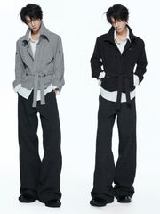 Merwev Convertible Collar Knit Cardigan