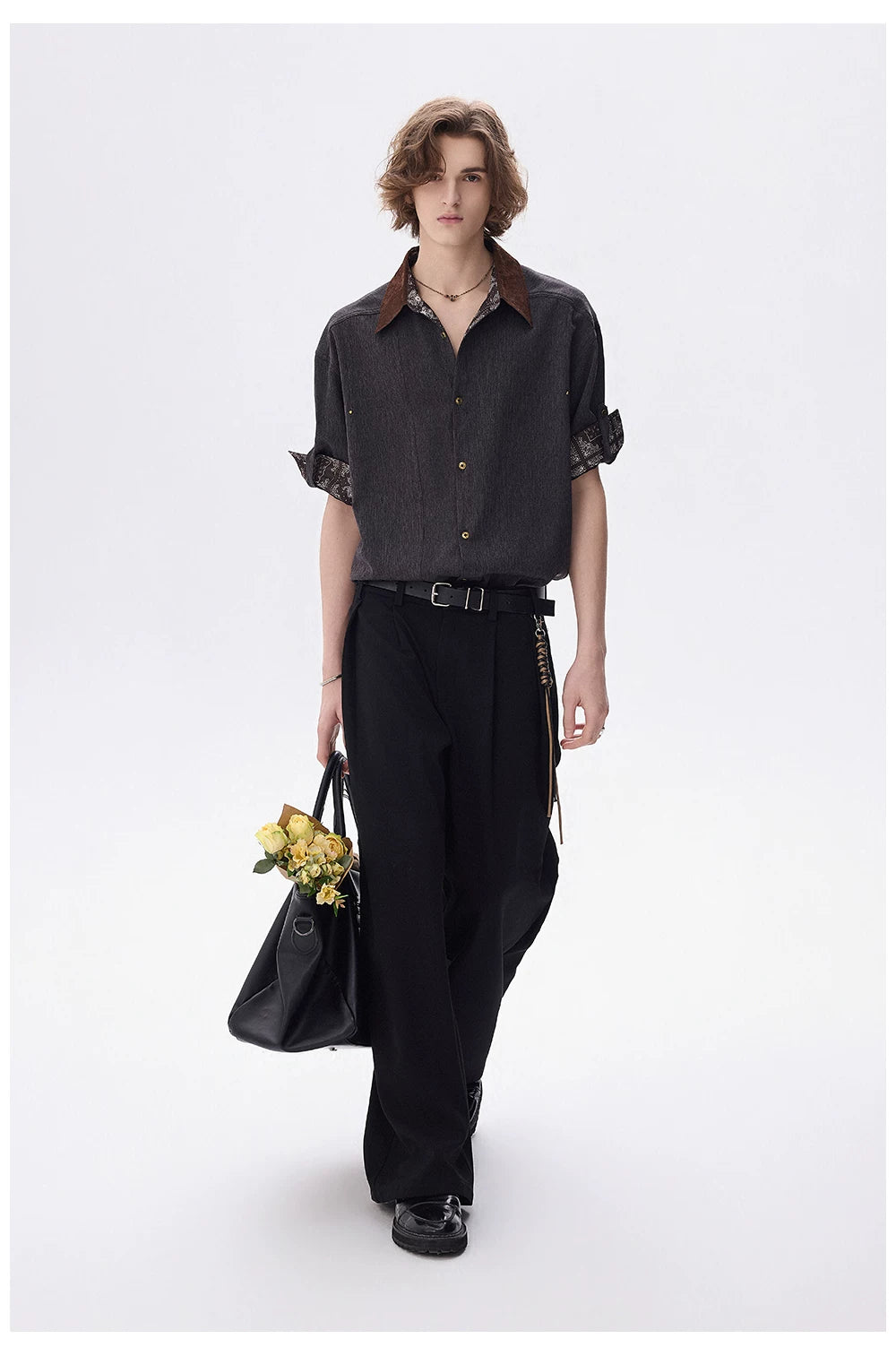 Vintage Contrast Denim Panel Shirt