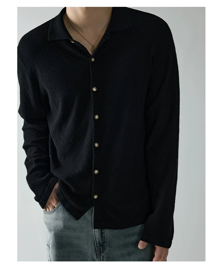 King's Gift Linen Blend Knit Cardigan