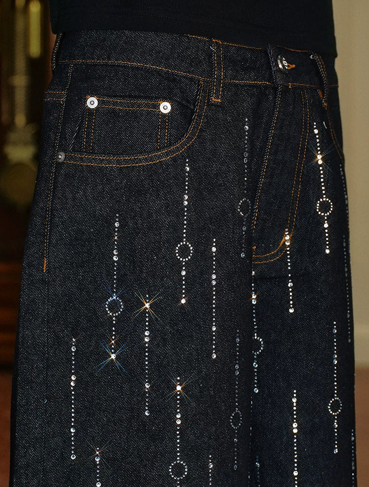 Galaxy Crystal Denim Shorts