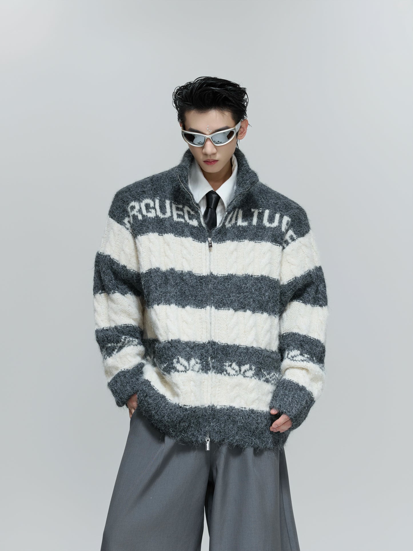 【25s Nov.】Color-blocked Chunky Knit Sweater