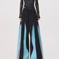 【25s Jul.】Blue Vintage Patchwork Sporty Wide-Leg Trousers