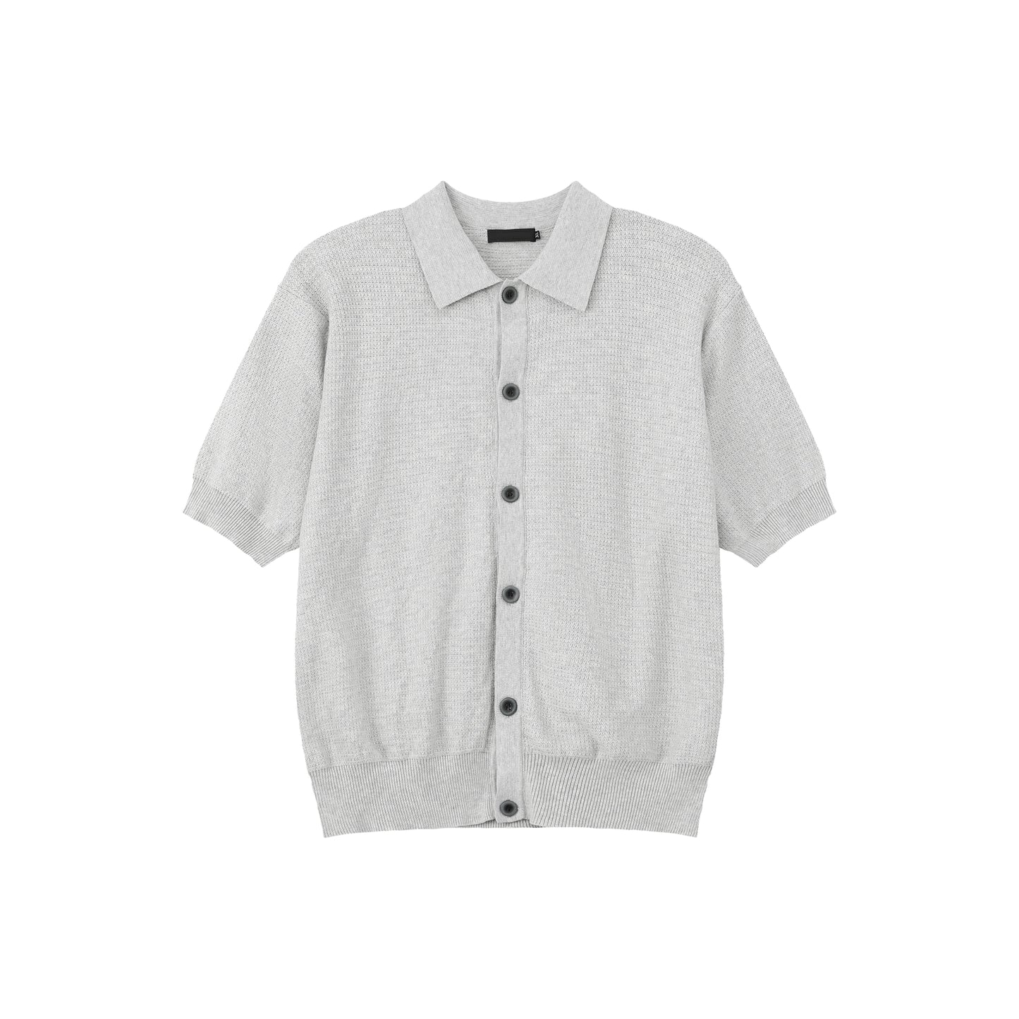 【25s Aug.】Vintage Lapel Button-Down Knitted T-Shirt