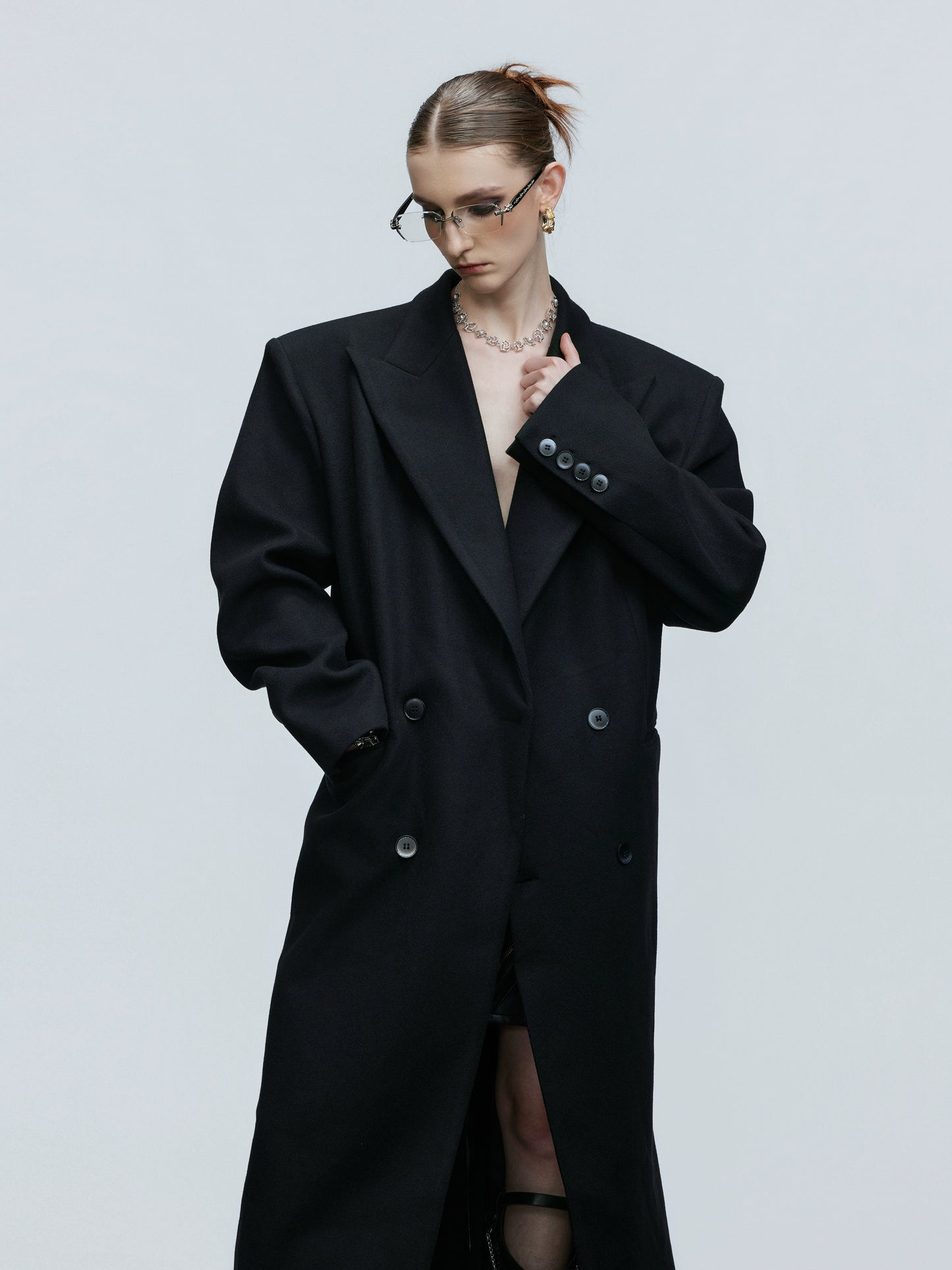 【25s Nov.】Woolen Slim-fit Trench Coat