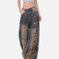 【25s Jul.】Wasteland Vintage Distressed Loose Wide Jeans