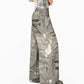 【25s Aug.】Heavily Detailed Chain Digital Print Jeans
