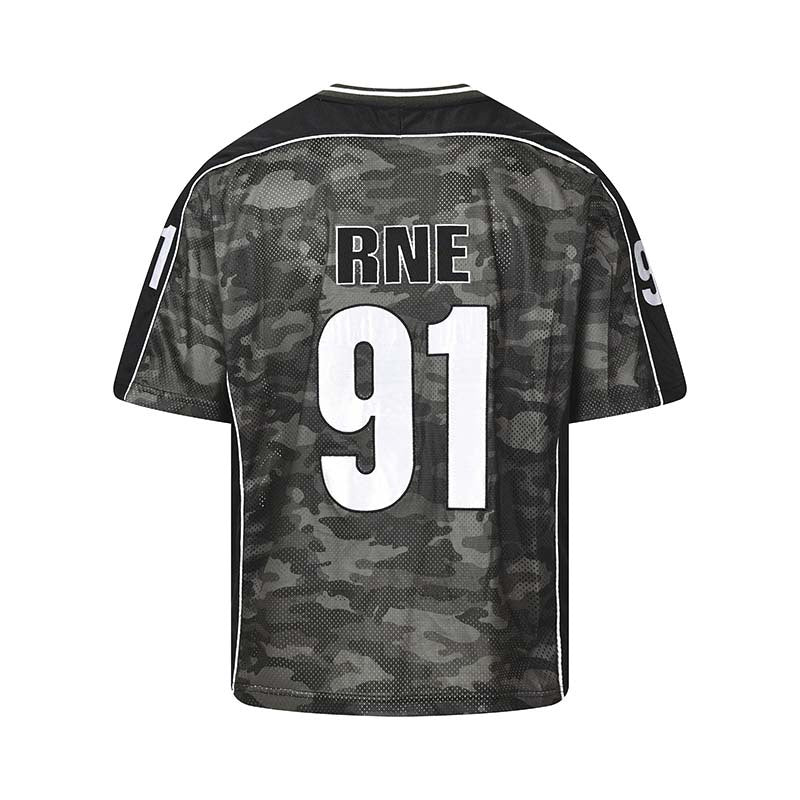 Embroidered Camo Mesh Jersey Tee