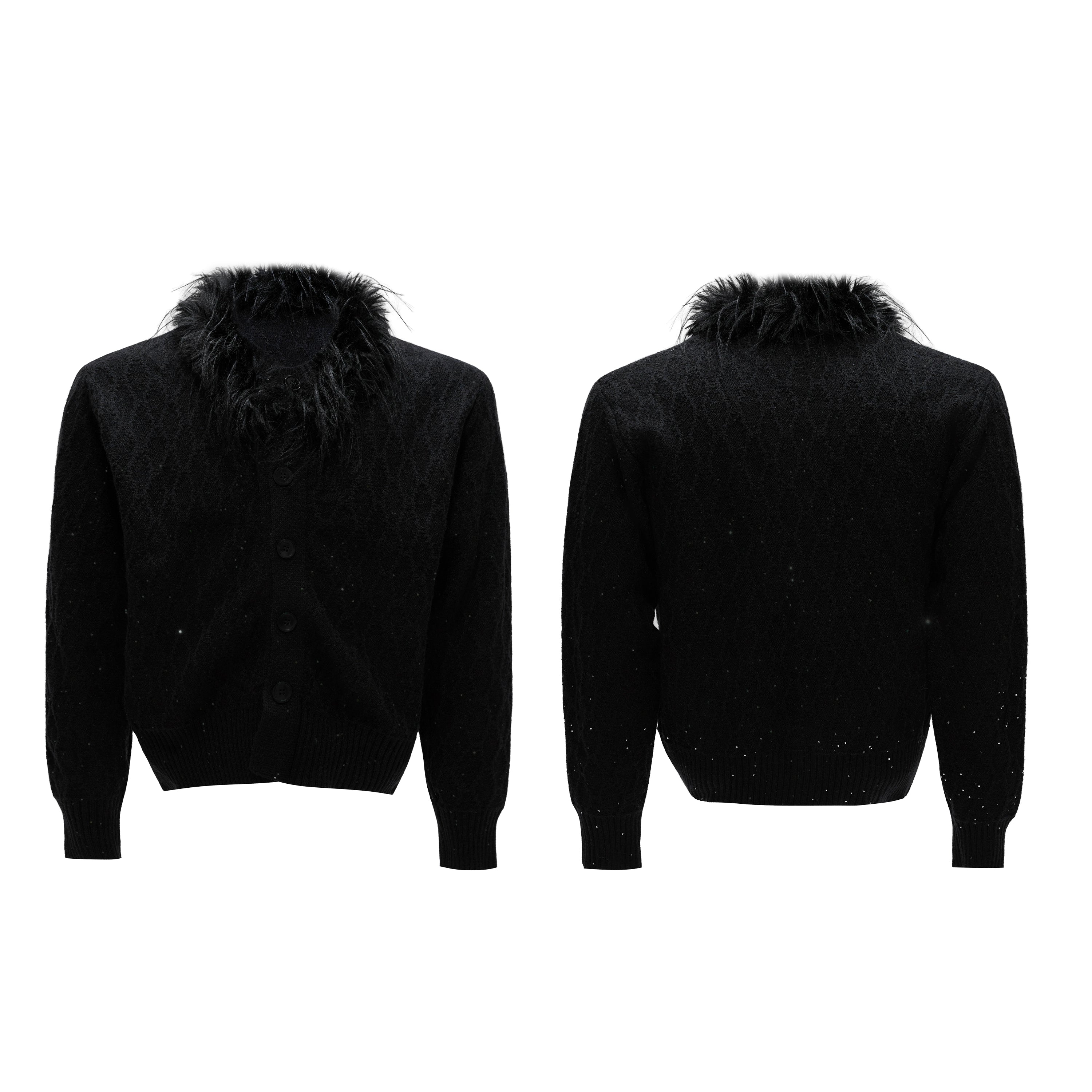 【25s Nov.】Fine Glitter Textured Cable Knit Sweater