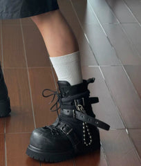 Industrial Platform Combat Ankle Boots