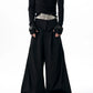 【25s Oct.】Foldable Waistband Vertical Striped Trousers