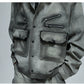 【25s Oct.】Wasteland-style Soft Denim Top/Deconstructed Zippered Flared Pants