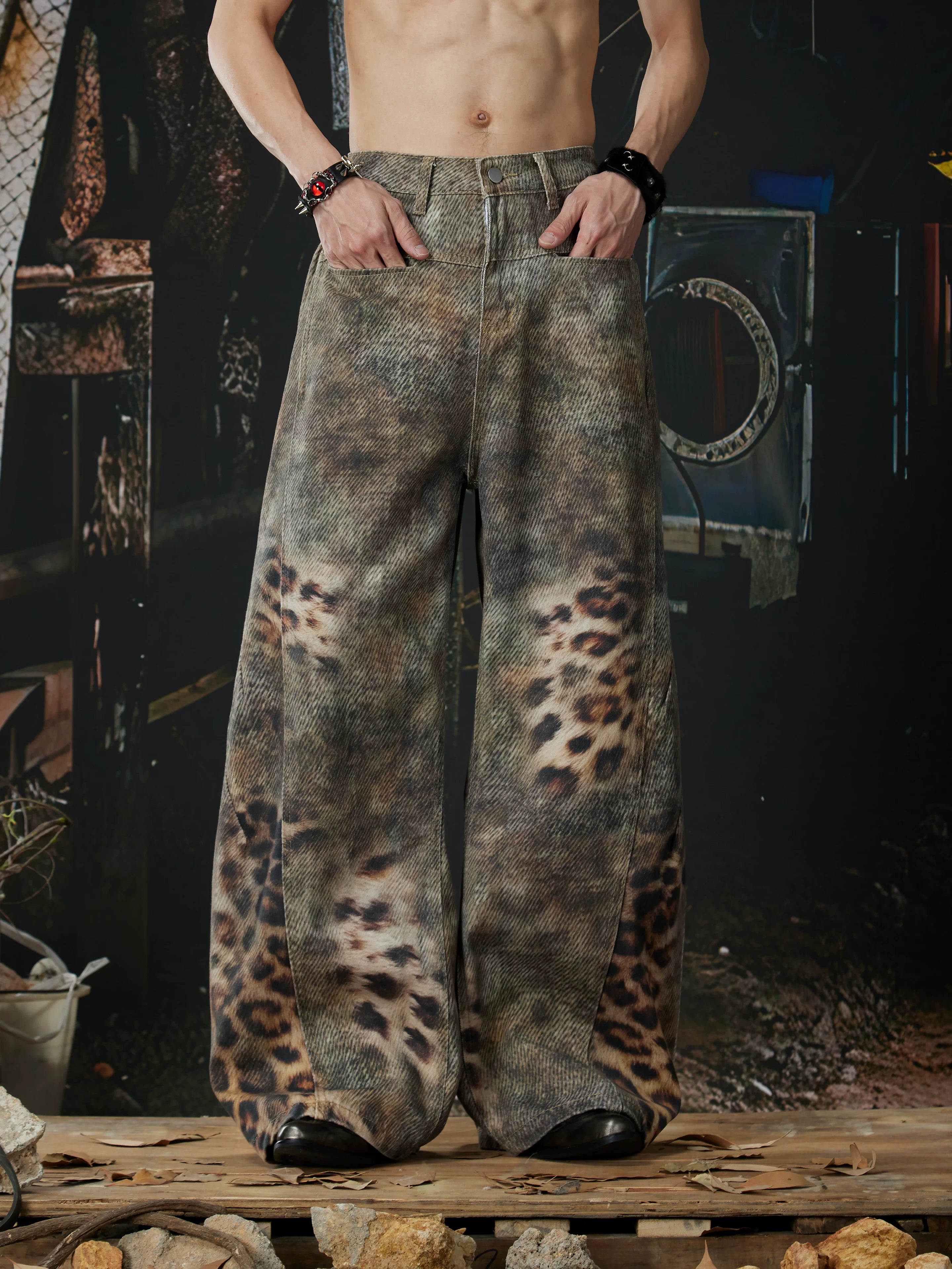 3D Printed Distressed Leopard Scimitar Pants
