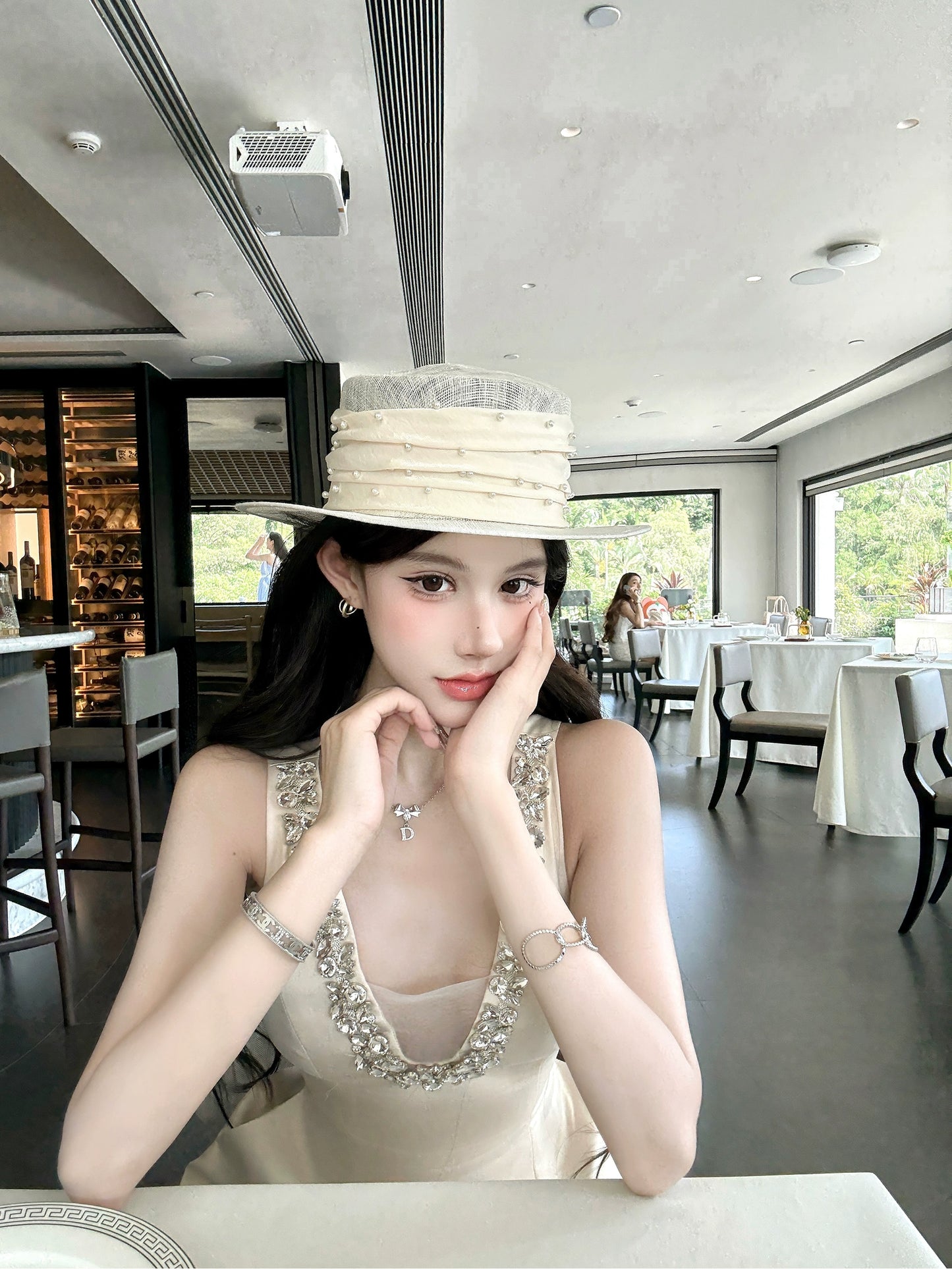 【25s Aug.】Diamond V-neck Suspender Dress