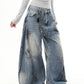 【25s Jul.】Vintage Dirty Distressed Graffiti Machete Jeans