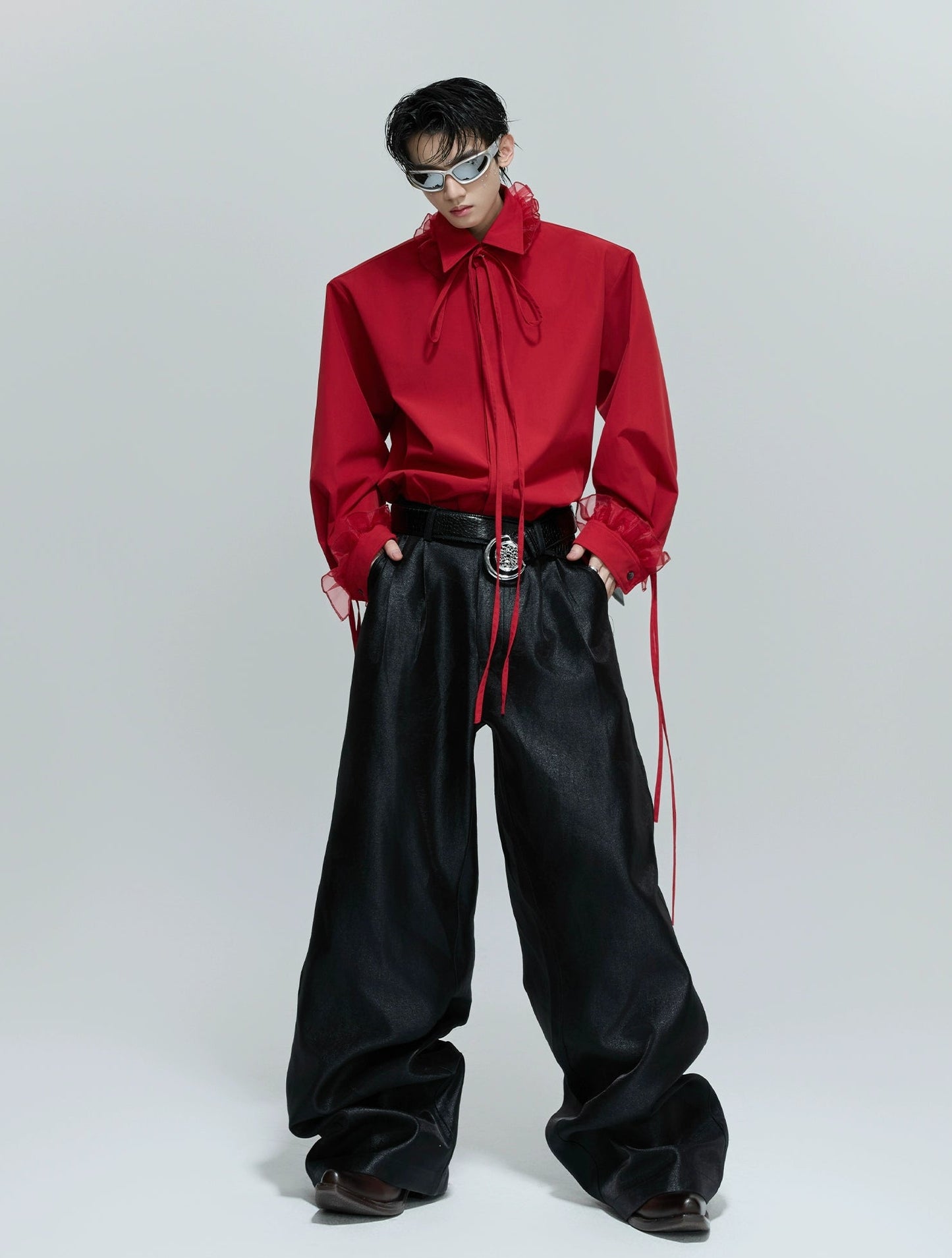 【25s Dec.】Detachable Lace Ribbon Design Shirt