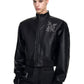 【25s Sep.】Handmade Embroidered Moto PU Leather Jacket