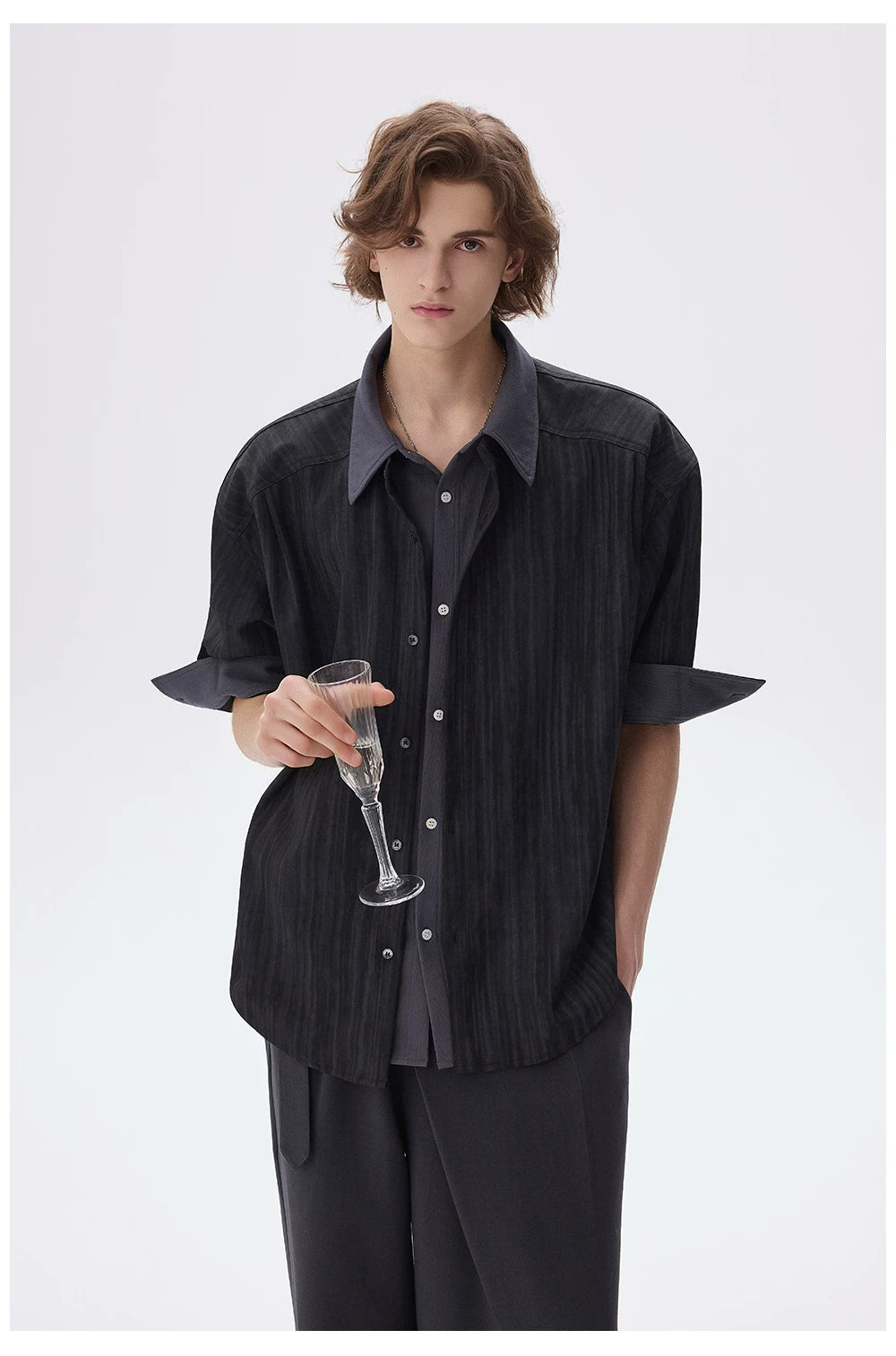 Layered Business Short Sleeve Shirt