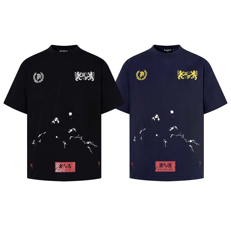 Cartoon Lion Badge Oversized Tee