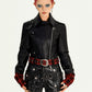 【25s Oct.】Punk Rock Plaid Leather Jacket