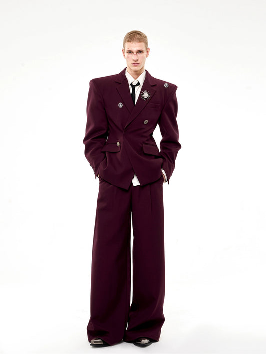 High-end Luxury Metal Brooch Suit / Pants