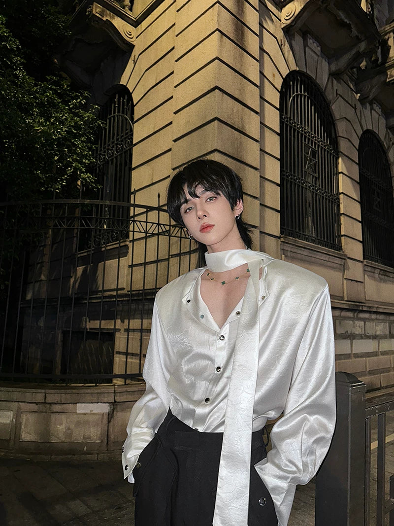 【26s Jan.】Minimal Leather Long-Sleeve Shirt Jacket