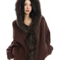 【25s Nov.】Large Fur Collar Hooded Cardigan