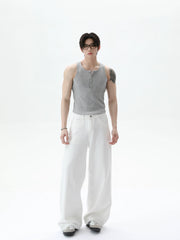 【25s Aug.】Minimalist Solid Color Crew Neck Tank Top