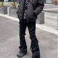 【25s Jul.】Tassel Raw Edge Ripped Bootcut Jeans