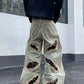 【Jun 25s.】Ripped Leopard Print Loose Wide Leg Jeans