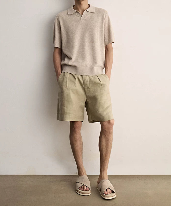 Ice Silk Knit Polo Shirt