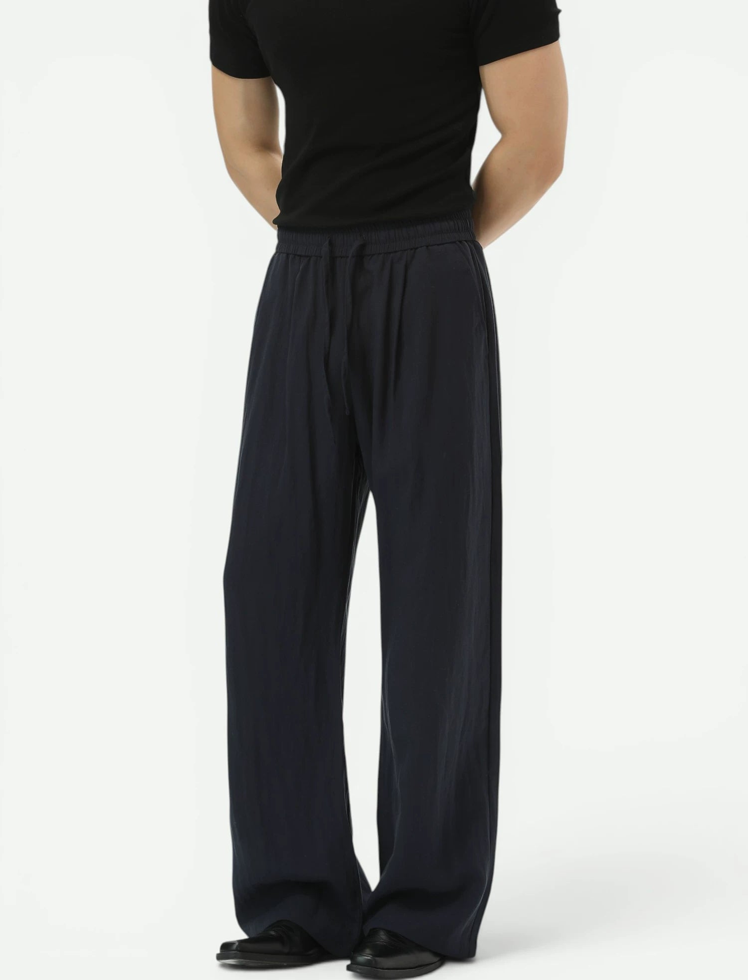 Lyocell Drawstring Wide-Leg Pants