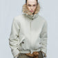 【25s Nov.】Washed Fur Collar Plush and Thickened Cotton Jacket