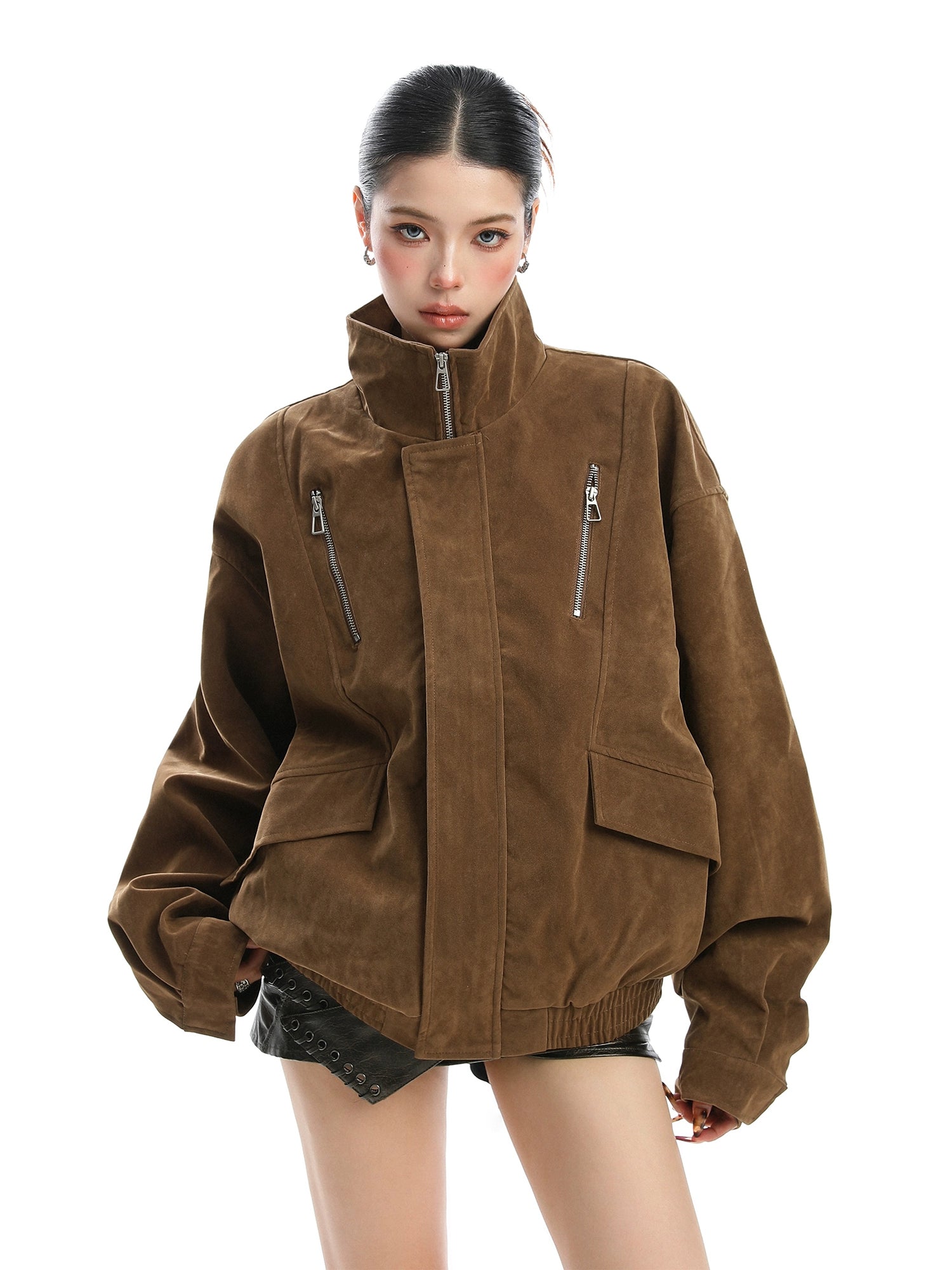【25s Nov.】Stand-up Collar Suede Jacket