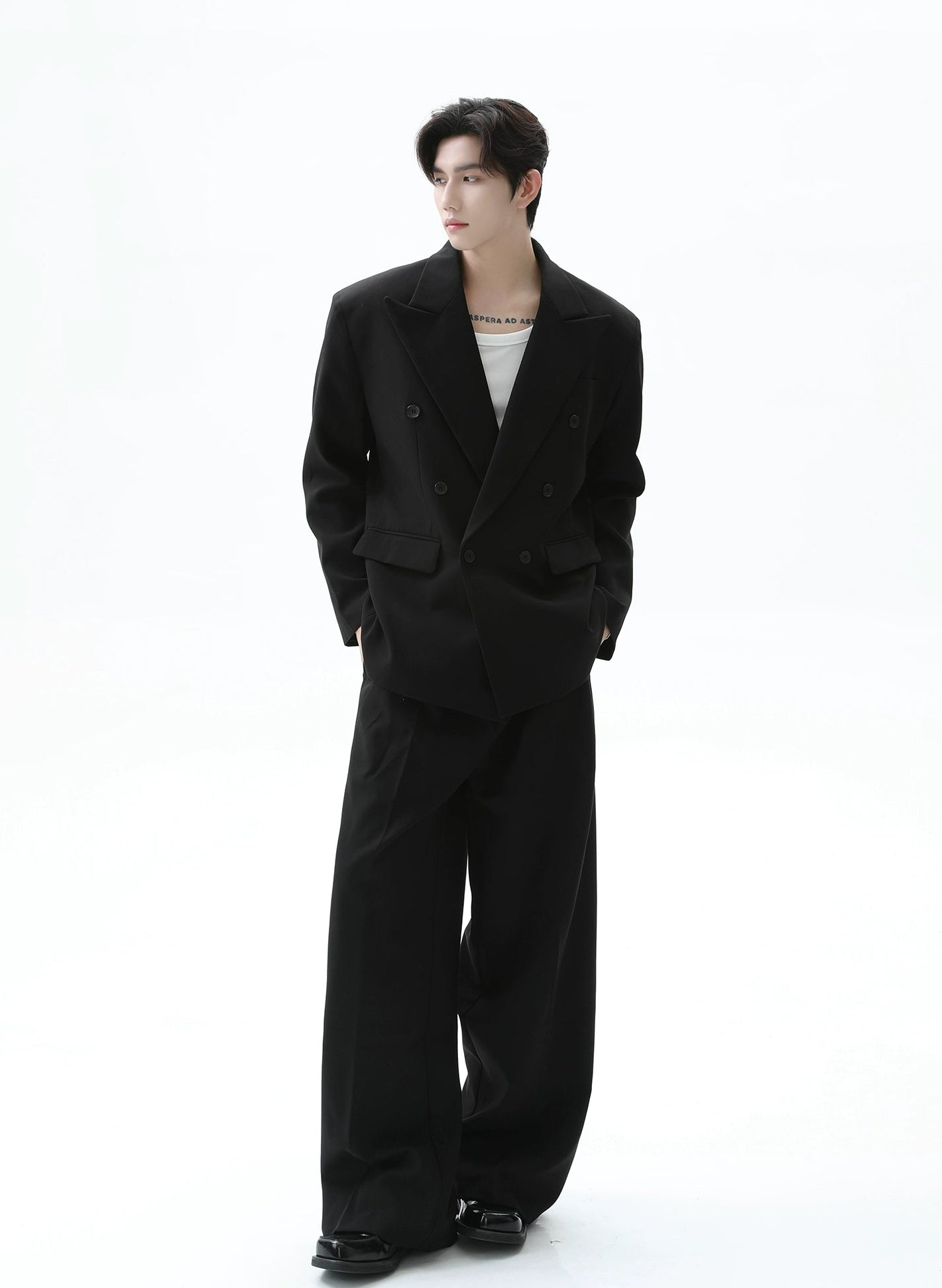 【25s Nov.】Retro V-neck Suit Jacket/Casual Pants
