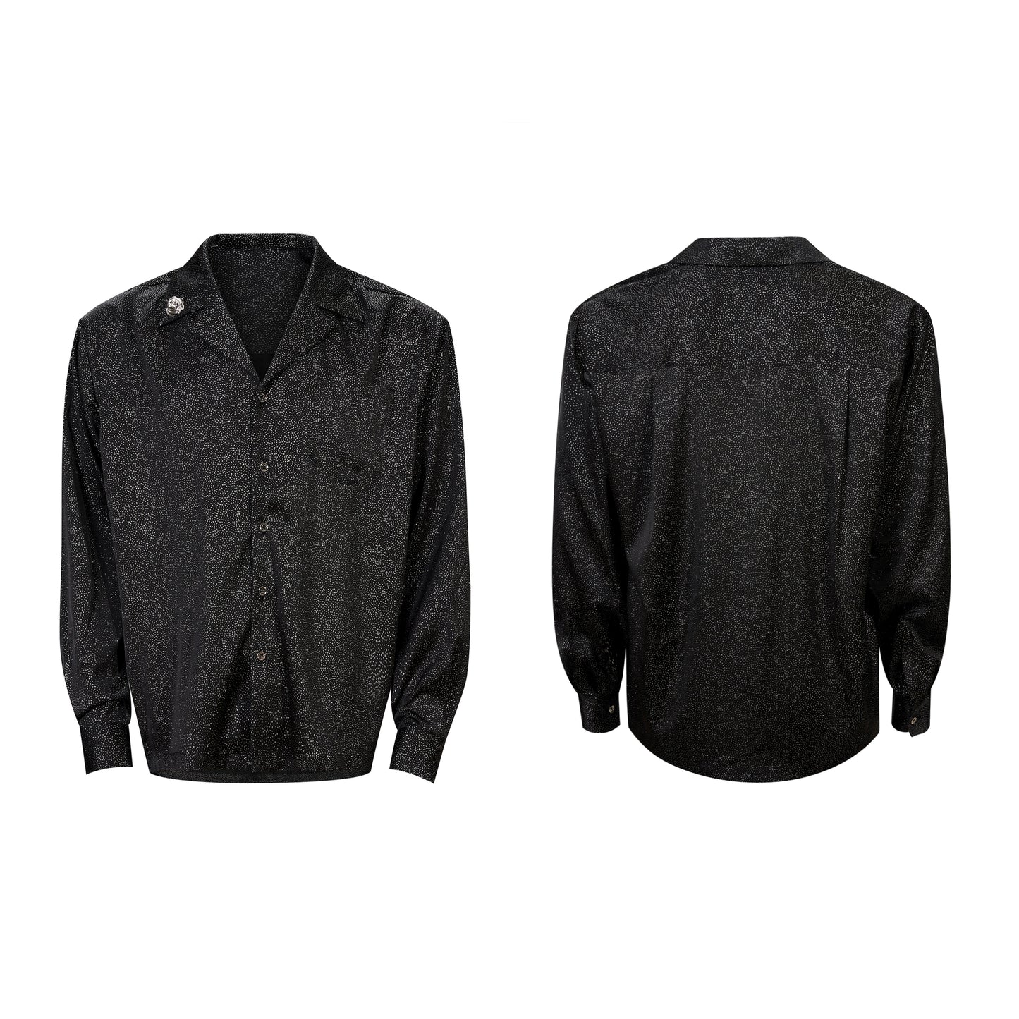 【25s Oct.】Luxury Diamond Metal Rose Long-sleeved Shirt