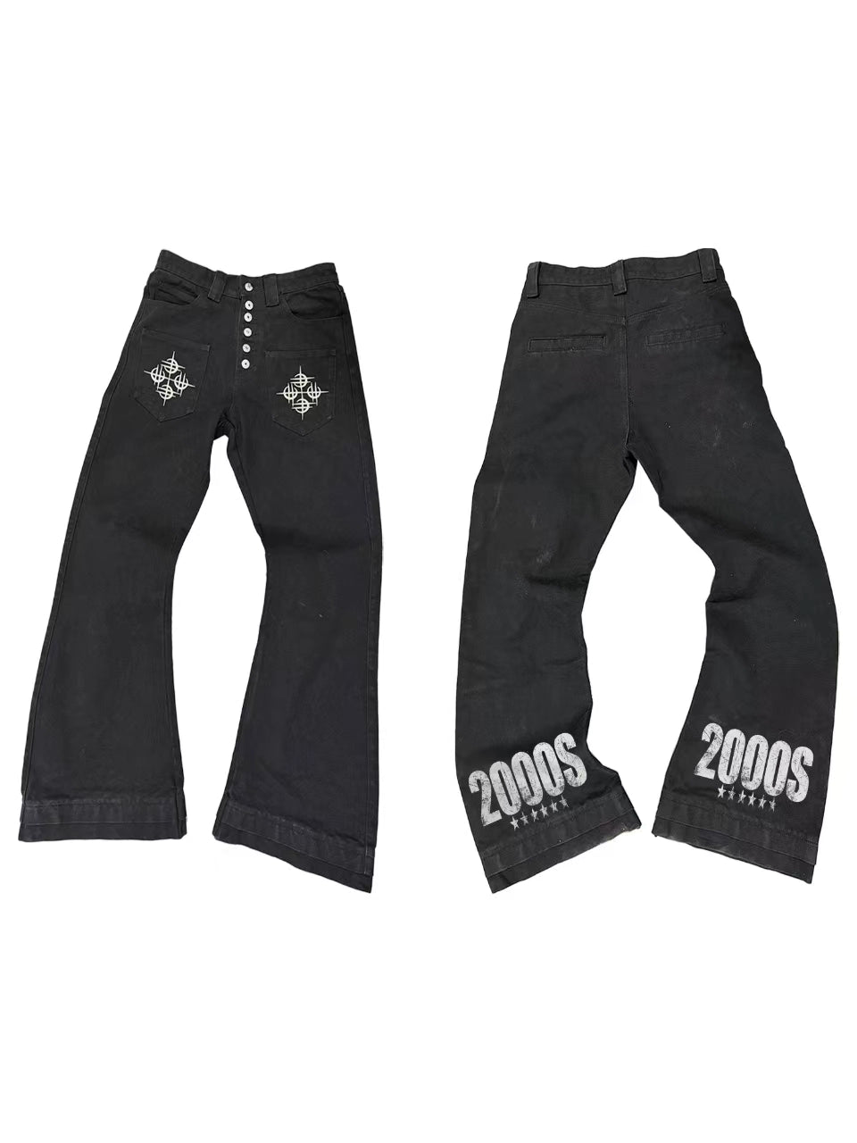 【25s Aug.】Curved Blade Double-Cuff Buttoned Canvas Pants