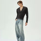 【25s Jun.】Button V-Neck Slim Fit Shirt