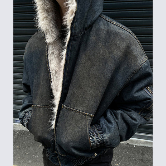 【25s Jul.】High Street Winter Plush Cotton Coat
