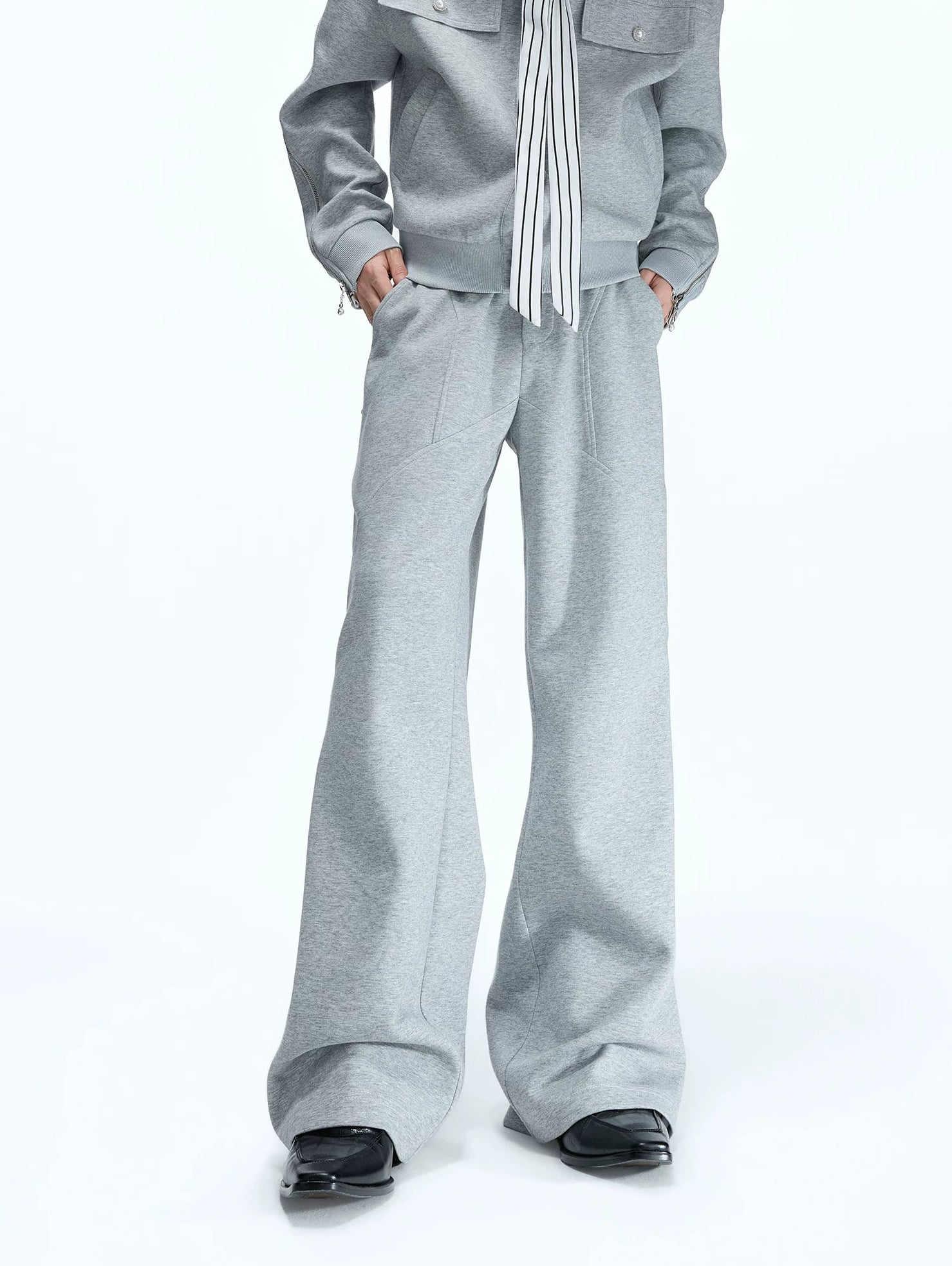 Striped Ribbon Layered Track Top / Pants