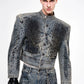 Ink-sprayed Distressed Jacket