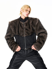 【25s Nov.】Super Warm Faux Fur Paneled Denim Jacket