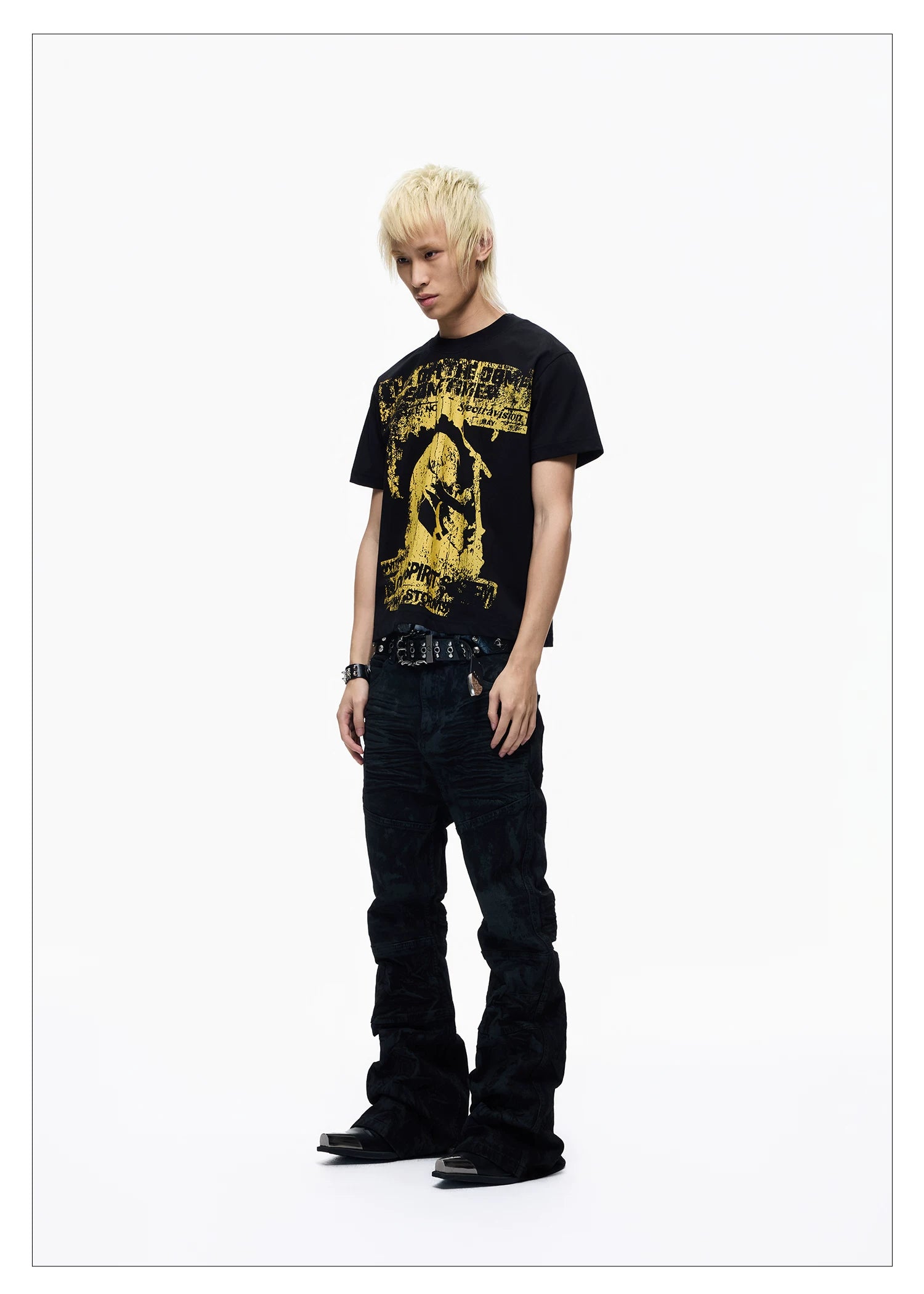Vintage Rock Band Graphic Cropped Tee