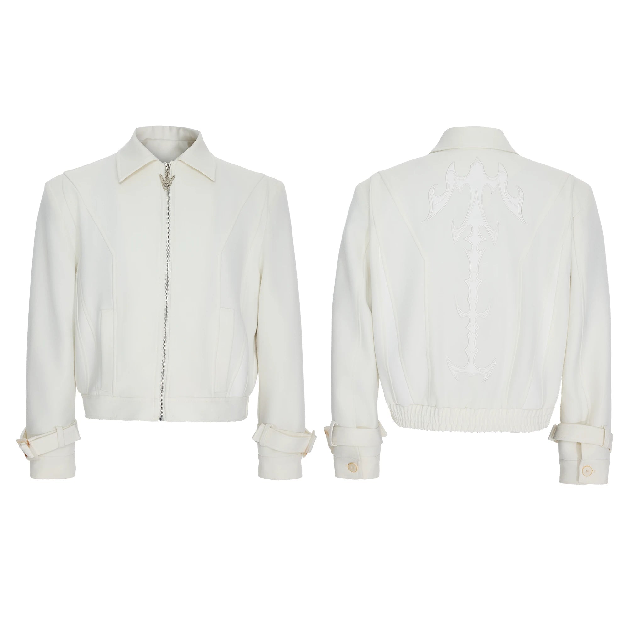 Spine Heavy Embroidered Patchwork Jacket