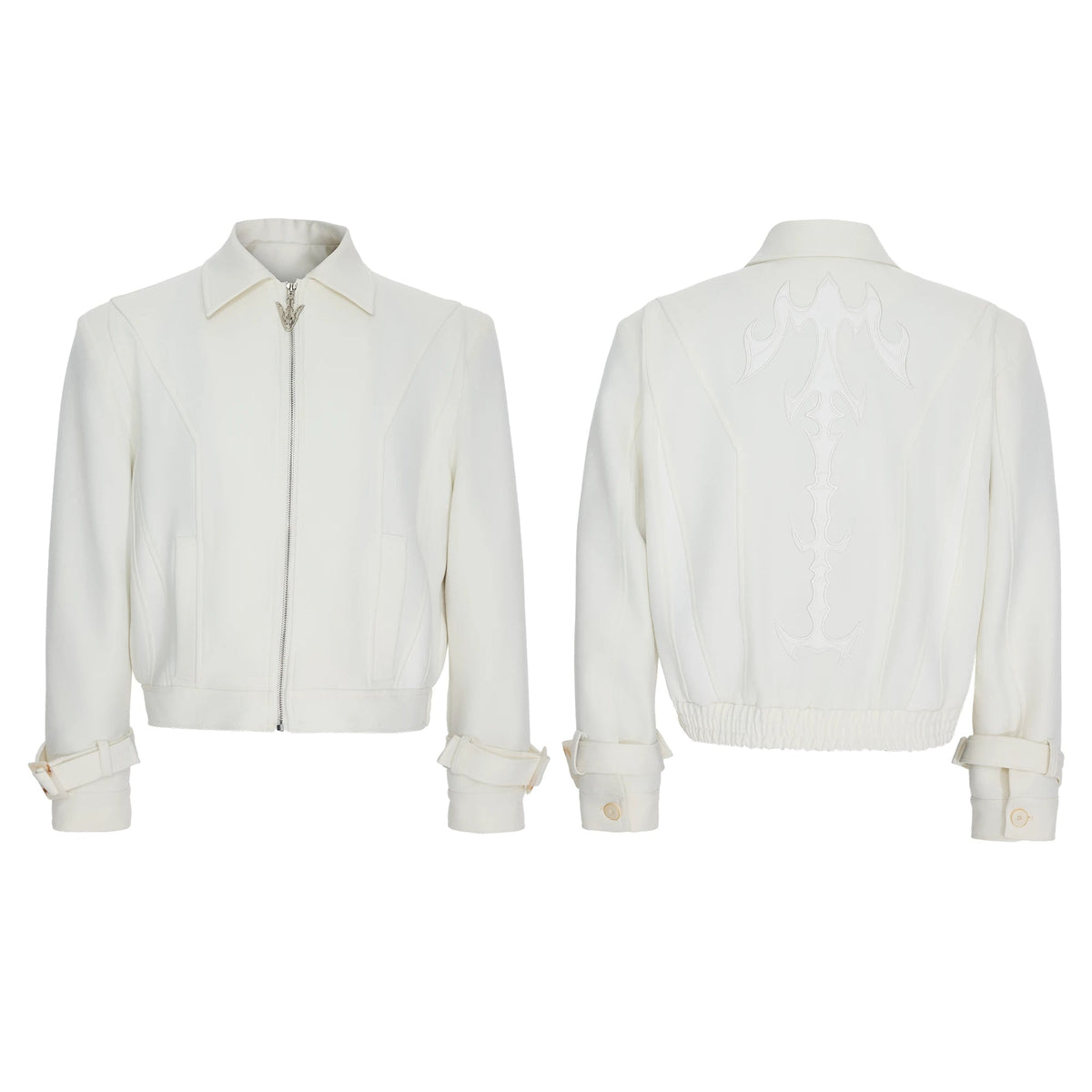 Spine Heavy Embroidered Patchwork Jacket