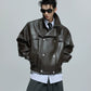 【25s Oct.】Luxurious Wild Lapel Leather Jacket