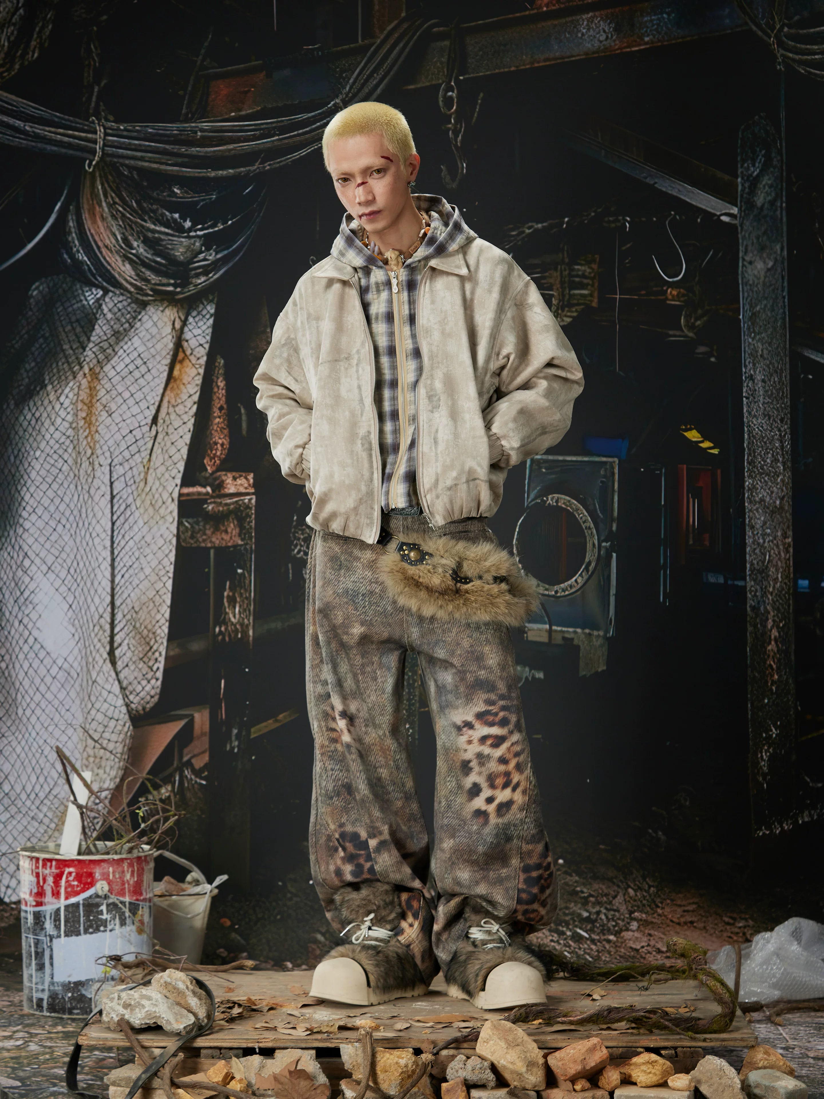 3D Printed Distressed Leopard Scimitar Pants